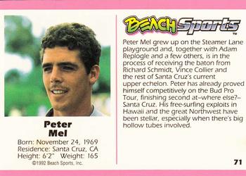 1992 Beach Sports #71 Peter Mel Back